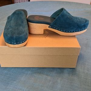 Brand New Charlotte Stone Martino Clogs in Dark Teal